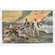 CENTENARIO 1810 - 1910 PATRIOTICA ANTIGUA TARJETA POSTAL RETIRADA DE AYOHUMA